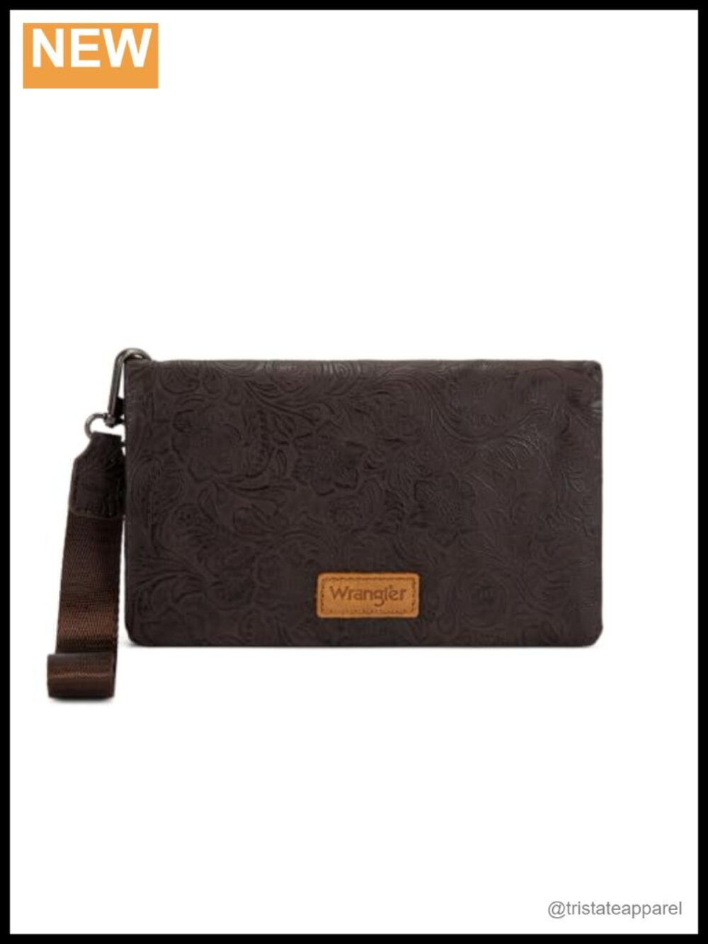 RFID Blocking Bifold Wallet Floral Embossed Crossbody Clutch Faux Leather